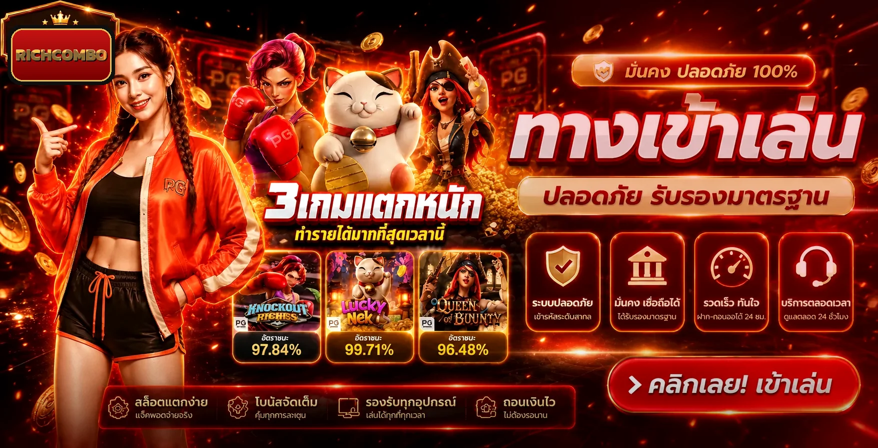 RICHCOMBO ทางเข้าเล่นสล็อตปลอดภัยรับรองมาตรฐาน